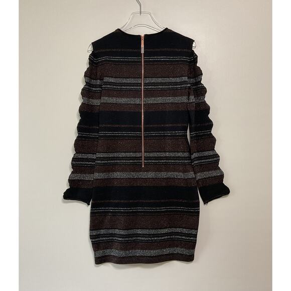 Ted Baker Simona Metallic Sparkle Bow Bodycon Dress Ted Size 3 Fits US Sizes 6-8 - Picture 9 of 13